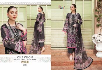 SHREE FABS CHEVRON LUXURY LAWN COLLECTION VOL 8 2351 TO 2358 SERIES PAKISTANI SUITS