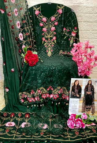 AL KHUSHBU ALK 3043 SERIES GEORGETTE EMBROIDERY PAKISTANI SUITS