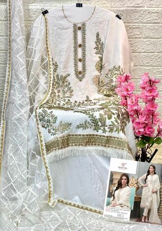 HOOR TEX H 62 GEORGETTE EMBROIDERY PAKISTANI SUITS CATALOGUE