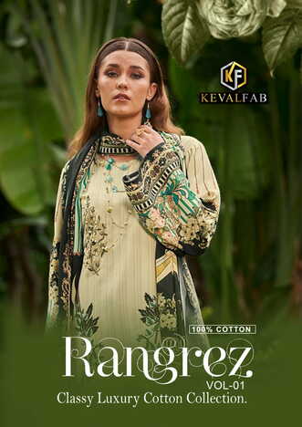 KEVAL FAB RANGREZ VOL 1 CLASSY LUXURY COLLECTION KARACHI SUITS