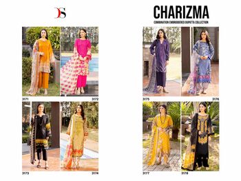 DEEPSY SUITS CHARIZMA COTTON EMBROIDERY 3171 TO 3178 SERIES PAKISTANI SUITS