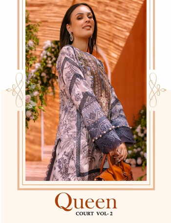 SHRADDHA DESIGNER QUEEN COURT VOL 2 LAWN COTTON PRINT PAKISTANI SUITS SURAT