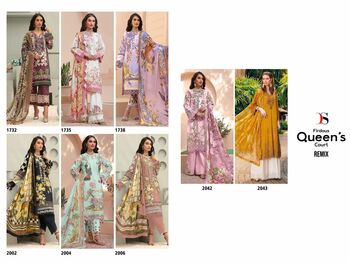 DEEPSY FIRDOUS QUEENS COURT REMIX COTTON EMBROIDERY PAKISTANI SUITS