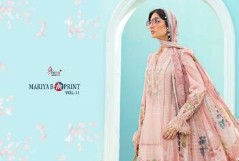 SHREE FABS MARIA B MPRINT VOL 11 COTTON PRINTED PAKISTANI SUITS LATEST CATALOGUE