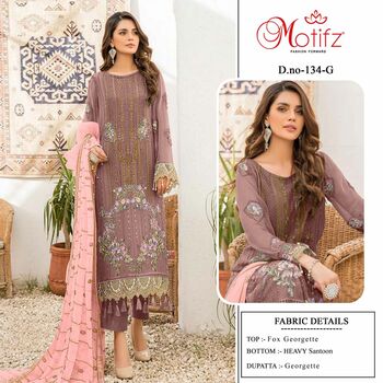 MOTIFZ 134 SERIES GEORGETTE EMBROIDERY PAKISTANI SUITS AT SURAT