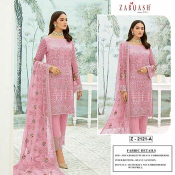 ZARQASH Z 2121 LATEST PAKISTANI SALWAR SUITS