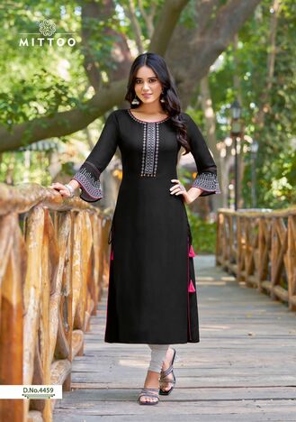 MITTOO MAYURIKA VOL 10 RAYON HANDWORK KURTIS MANUFACTURER SURAT