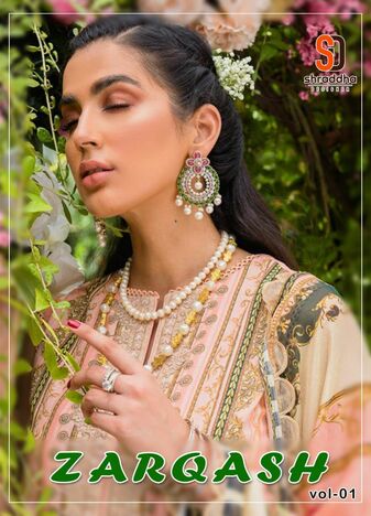 SHARADDHA DESIGNER ZARQASH VOL 1 PRINTED PAKISTANI SUITS