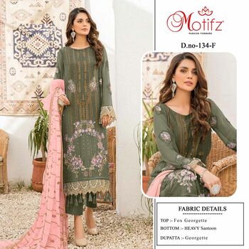 MOTIFZ 134 SERIES GEORGETTE EMBROIDERY PAKISTANI SUITS AT SURAT