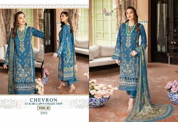 SHREE FABS CHEVRON LUXURY LAWN COLLECTION VOL 8 2351 TO 2358 SERIES PAKISTANI SUITS