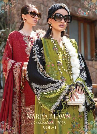 SHREE FABS MARIYA B LAWN COLLECTION 2023 VOL 1 2499 TO 2505 SERIES PAKISTANI SUITS