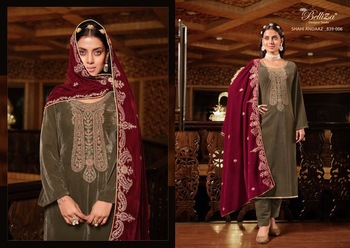 BELLIZA SHAHI ANDAAZ VELVET SUITS CATALOGUE