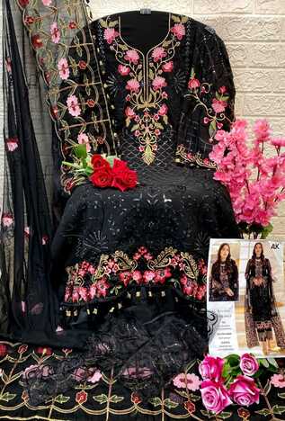 AL KHUSHBU ALK 3043 SERIES GEORGETTE EMBROIDERY PAKISTANI SUITS