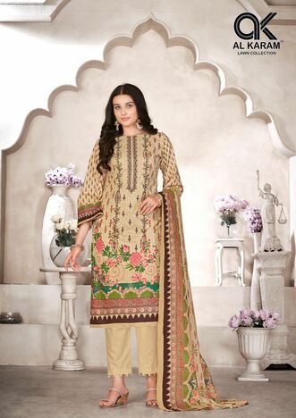 AL KARAM BIN UBAID COTTON KARACHI EMBROIDERED SUITS AT BEST PRICE