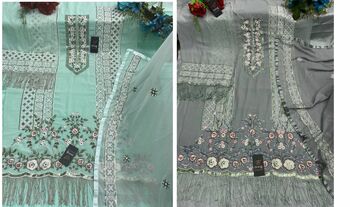 HOOR TEX  20013 A TO H FOUX GEORGETTE PAKISTANI SALWAR KAMEEZ