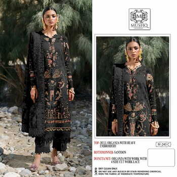 MUSHQ FOUX GEORGETTE EMBROIDERY PAKISTANI SUITS BY SHRADDHA