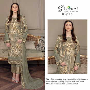 SIMRA 08 SERIES FOUX GEORGETTE SALWAR SUITS NEW CATALOGUE