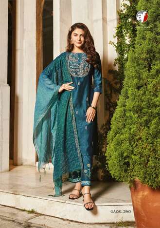 ANJU FABRICS GAZAL VOL 3 READYMADE TOP BOTTOM WITH DUPATTA NEW CATALOGUE