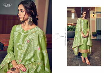 BELLIZA ODHNI PURE COTTON JACQUARD SALWAR SUITS CATALOGUE