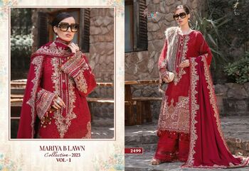 SHREE FABS MARIYA B LAWN COLLECTION 2023 VOL 1 2499 TO 2505 SERIES PAKISTANI SUITS