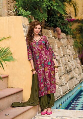 WOOGLEE KHWAAB EMBRODIERY KURTI SETS WHOLESALER IN SURAT