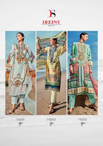 DEEPSY SUITS RUNGREZ 14201 TO 14206 SERIES LAWN COTTON PAKISTANI SUITS