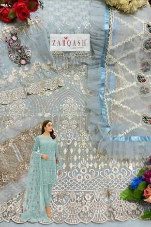 ZARQASH Z 2121 LATEST PAKISTANI SALWAR SUITS