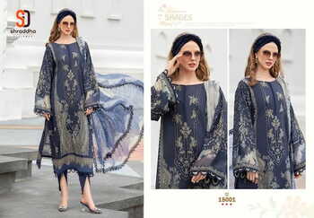 SHRADDHA DESIGNER M PRINTS VOL 15 LAWN COTTON PRINT PAKISTANI SUITS SURAT