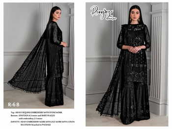 RUNGREZ R 6 COLOUR GEORGETTE PAKISTANI SUITS BY RESHAMGHAR