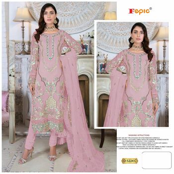 FEPIC ROSEMEEN D 5224 GEORGETTE EMBROIDERY PAKISTANI SUITS CATALOGUE