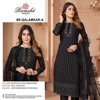 RAMSHA QALMKAR NX GEORGETTE SALWAR SUITS WHOLESALER