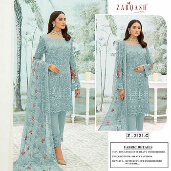 ZARQASH Z 2121 LATEST PAKISTANI SALWAR SUITS