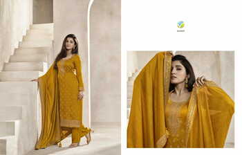 VINAY KASEESH AANCHAL GEORGETTE SILK SALWAR SUITS SUPPLIER SURAT