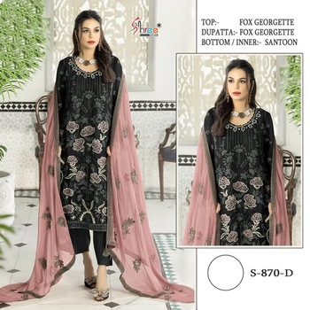 SHREE FABS 870 SERIES EMBROIDERY PAKISTANI SUITS MANUFACTURER 