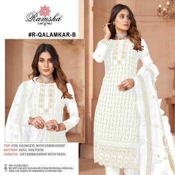 RAMSHA QALMKAR NX GEORGETTE SALWAR SUITS WHOLESALER