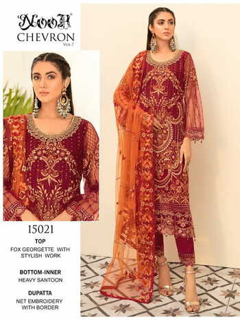 NOOR CHEVRON VOL 7 GEORGETTE PAKISTANI SALWAR KAMEEZ NEW CATALOGUE