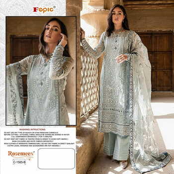 FEPIC ROSEMEEN C 1565 ORGANZA EMBROIDERY PAKISTANI SUITS