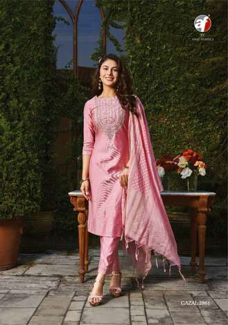 ANJU FABRICS GAZAL VOL 3 READYMADE TOP BOTTOM WITH DUPATTA NEW CATALOGUE