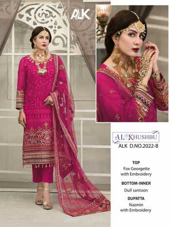 AL KHUSHBU ALK 2022 COLOURS GEORGETTE PAKISTANI SUITS