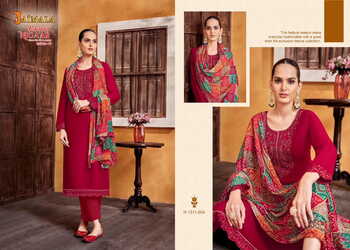 JAIMALA NIGAAR EDITION 16 RAYON SLUB EMBROIDERY SUITS BY ALOK SUITS