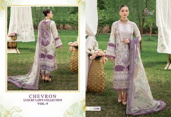 SHREE FABS CHEVRON LUXURY LAWN COLLECTION VOL 9 2377 TO 2384 SERIES PAKISTANI SUITS