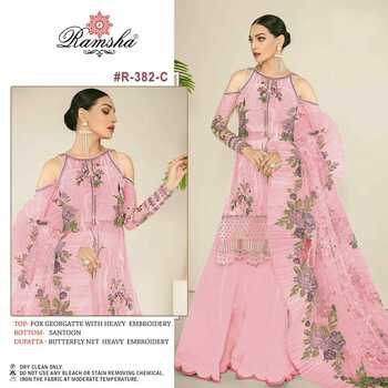 RAMSHA PRESENT R 382 PAKISTANI SALWAR KAMEEZ MANUFACTURER