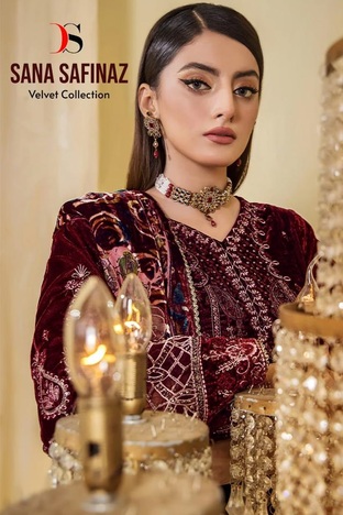 DEEPSY SANA SAFINAZ VELVET COLLECTION WINTER SUITS CATALOGUE