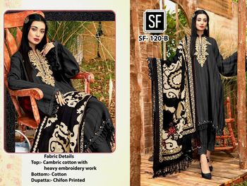 SF 120 COLOURS CAMBRIC COTTON PAKISTANI SUITS LATEST CATALOGUE