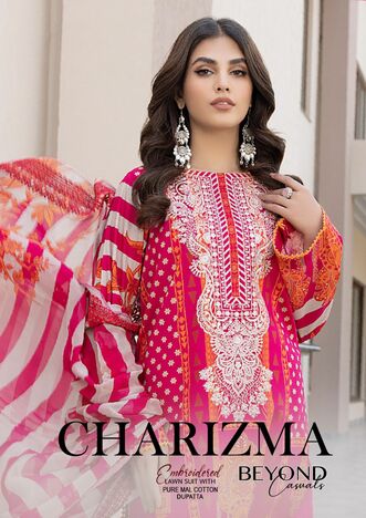 CHARIZMA BEYOND EMBROIDERED LAWN SUIT KARACHI CATALOGUE