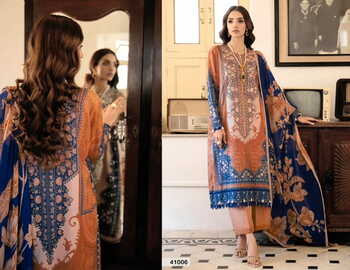 APANA COTTON RAZIA SULTAN VOL 41 COTTON PRINT KARACHI SUITS AT BEST PRICE