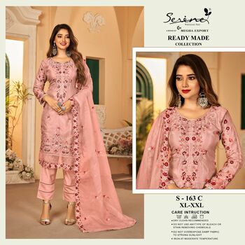 SERINE S 163 ORGANZA EMBROIDERY PAKISTANI SUITS SURAT