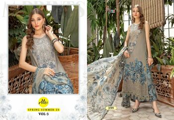 SHREE FABS M PRINTS SPRING SUMMER 23 VOL 3 COTTON PAKISTANI SUITS SURAT