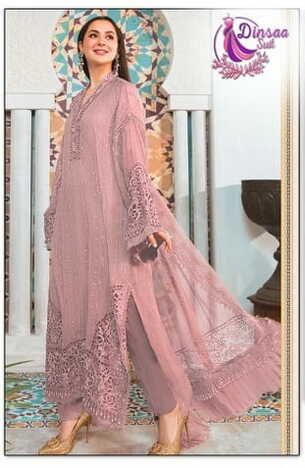 DINSAA SUIT DS 123 GEORGETTE PAKISTANI SUITS CATALOGUE