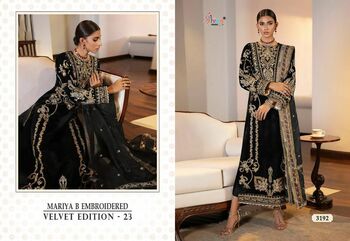 SHREE FABS MARIYA B VELVET EDITION 23 PAKISTANI SUITS WHOLESALER SURAT